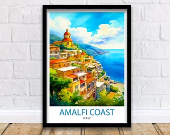Amalfi Italy Travel Print  Amalfi Wall Decor Amalfi Poster Amalfi Art Print Amalfi Wall Art Amalfi Home Living Decor Gift for Amalfi