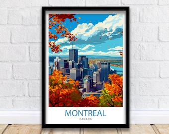 Montreal Kanada Druck Montreal Wandkunst Montreal Home Dekor Kanada Illustration Reise Poster Geschenk für Montreal Kanada Home Decor