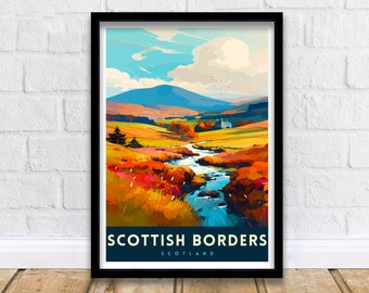 Scottish Borders Travel Print Scottish Borders Wall Decor Scottish Borders Poster Scotland Travel Prints Scottish Borders Art Print Scottish
