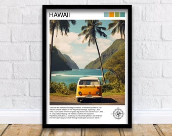 Hawaii Travel Print  | Hawaii Poster | Hawaii Wall Art | Travel Print | Hawaii Print | Travel Poster | Hawaii Travel Poster