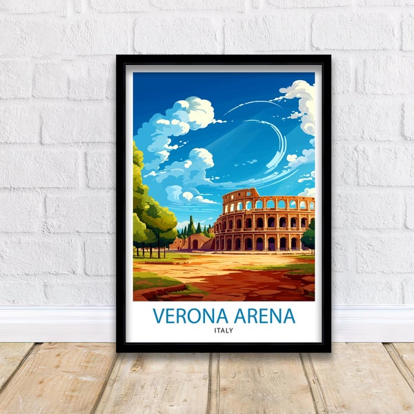 Verona Arena Italy Travel Print  Verona Arena Wall Decor Verona Arena Poster Italy Travel Prints Verona Arena Art Print Verona Arena