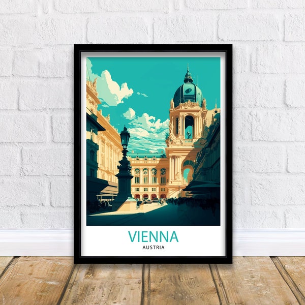 Wien Österreich Reise Poster Wien Wand Dekor Wien Haus Wohnen Dekor Wien Illustration Reise Poster Geschenk für Wien Österreich Home Decor