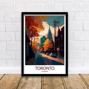 Toronto Canada Travel Print  Toronto Wall Art Toronto Skyline Print Canada Travel Poster Toronto Home Decor Travel Gift Idea