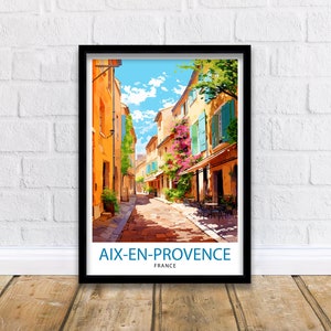 Aix-en-Provence Travel Print Provence Wall Decor Aix-en-Provence Poster France Travel Prints Aix-en-Provence Art Print Provence Illustration