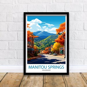 Stampa di viaggio Manitou Springs Colorado/Decorazione murale Colorado Poster Manitou Springs Stampe di viaggio sulle Montagne Rocciose Stampa artistica Colorado Manitou