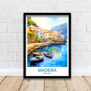 Madeira Portugal Print  Madeira Decor Madeira Poster Madeira Art Madeira Wall Art Gift for Madeira Lovers Madeira Home Decor