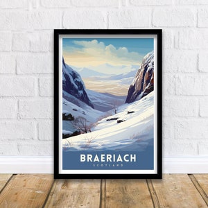 Braeriach Scotland Print Cairngorms National Park Poster Scottish Mountain Art Braeriach Hiking Decor Highlands Nature Wall Art Walkers Gift