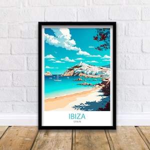 Ibiza Travel Print  Ibiza Wall Art Ibiza Home Decor Ibiza Illustration Travel Poster Gift For Ibiza Lovers Spain Travel Print