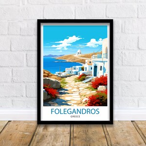 FolegAndros Griechenland Reisedruck Insel FolegAndros Wanddekor Griechische Insel Poster Griechenland Reisedrucke FolegAndros Kunstdruck