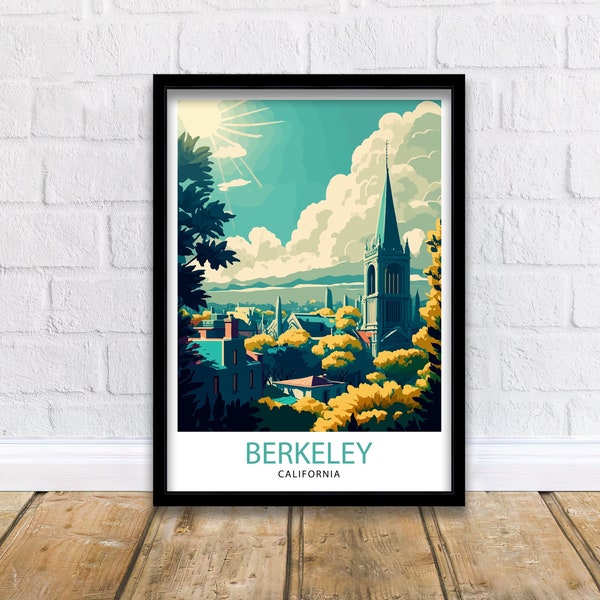 Berkeley California Travel Print| Berkeley Wall Art Berkeley Poster California Travel Print Travel Gift | Home Decor