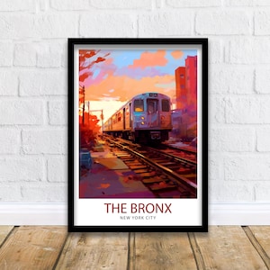 The Bronx New York Travel Print| Bronx Wall Decor Bronx Poster New York City Travel Prints Bronx Art Print Bronx Illustration Bronx Wall Art