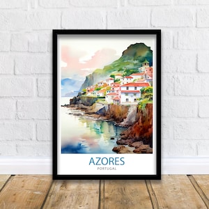 Azores Portugal Print  Azores Decor Azores Poster Azores Art Azores Wall Art Gift for Nature Enthusiasts Azores Home Decor