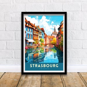 Strasbourg France Travel Print Wall Decor Wall Art Strasbourg Wall Hanging Home Décor Strasbourg Gift Art Lovers France Art Lover Gift Print