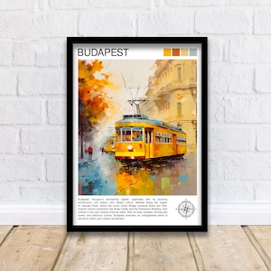 Budapest Hungary Travel Print  Budapest Wall Art Hungary Illustration Budapest Poster Hungary Travel Decor Budapest Home Decor Travel Poster