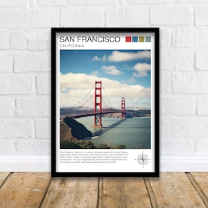 San Francisco Travel Print| San Francisco Wall Art San Francisco Home Decor San Francisco Illustration San Francisco Poster San Francisco