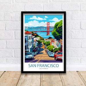 San Francisco California Travel Print Wall Decor Wall Art San Francisco Wall Hanging Home Décor San Francisco Gift Art Lovers California