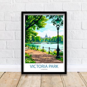Victoria Park London Travel Print Wall Decor Wall Art Victoria Park Wall Hanging Home Décor Victoria Park Gift Art Lovers UK Art Lover Gift