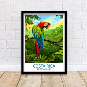 Costa Rica Travel Print Wall Decor Wall Art Costa Rica Wall Hanging Home Décor Costa Rica Gift Art Lovers Central America Art Lover Gift