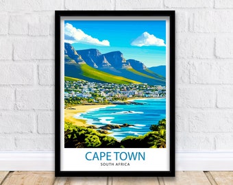 Cape Town South Africa Travel Print Wall Decor Wall Art Cape Town Wall Hanging Home Décor Cape Town Gift Art Lovers African Art Lover Gift