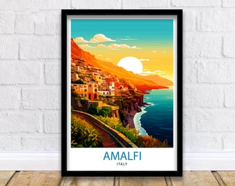 Amalfi Italy Travel Print  Amalfi Wall Decor Amalfi Poster Amalfi Art Print Amalfi Wall Art Amalfi Home Living Decor Gift for Amalfi