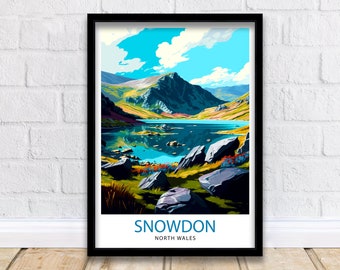 Snowdonia Travel Print  | Snowdonia Print | Travel Poster | Wales | Snowdonia Poster | Travel Print | Wales Print | Snowdon Print