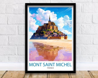 モンサンミッシェル フランス 旅行 ウォールアート ポスター プリント
