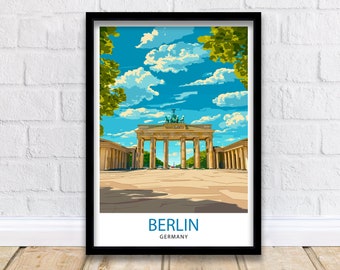 Berlin Tyskland Resetryck Berlin Väggdekor Tyskland Reseaffisch Berlin Illustration Berlin Väggkonst Berlin Gåva Tyskland Heminredning