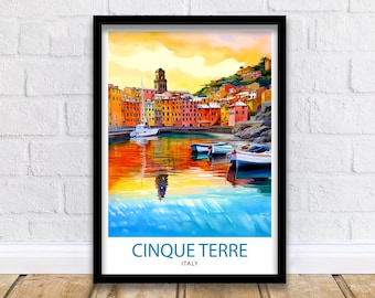 Cinque Terre Italy Travel Print  Cinque Terre Wall Decor Cinque Terre Poster Italy Travel Prints Cinque Terre Art Print Cinque Terre