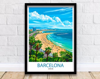Barcelona Spain Travel Print  Barcelona Wall Decor Barcelona Poster Spain Travel Prints Barcelona Art Print Barcelona