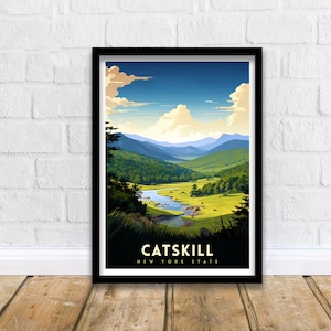 Catskill Mountains New York State Travel Print Catskill Wall Decor Catskill Mountains Poster New York State Travel Prints Catskill Art Print