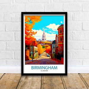 Birmingham Alabama Print| Birmingham Wall Decor Birmingham Poster Birmingham Art Print Birmingham Wall Art Gift for Birmingham