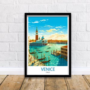 Venedig Reise Druck Venedig Wand Dekor Venedig Zuhause Wohnen Dekor Venedig Italien Stadt Druck Hauptstadt Venedig Kanal Poster Venedig Illustration