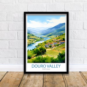Impresión del valle del Duero, Portugal Decoración del valle del Duero Póster del valle del Duero Arte del valle del Duero Arte mural del valle del Duero Regalo para fanáticos del Duero Valle del Duero
