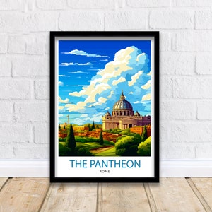The Pantheon Rome Travel Print Pantheon Wall Decor Pantheon Poster Rome Travel Prints Pantheon Art Print Pantheon Illustration Pantheon Wall