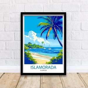 Islamorada Florida Print| Village of Islands Art Florida Keys Poster Tropical Paradise Wall Decor Coastal Escape Artwork