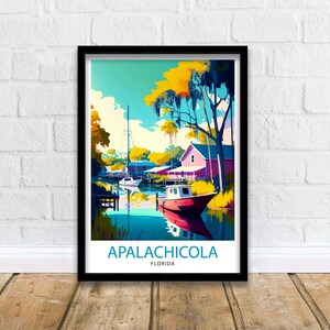Apalachicola Florida Travel Print| Apalachicola Wall Decor Apalachicola Poster Florida Travel Prints Apalachicola Art Print Apalachicola