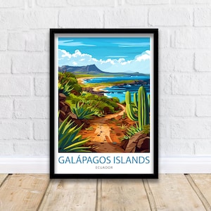 Galapagos Islands Ecuador Travel Print Wall Decor Wall Art Galapagos Islands Wall Hanging Home Décor Galapagos Islands Gift Art Lovers