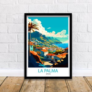 La Palma Reise - Druck La Palma Wandkunst La Palma Wohnkultur La Palma Illustration La Palma Reise - Poster Geschenk für La Palma - Spanien Wandkunst