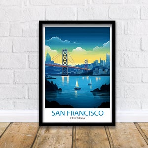 San Francisco Reisedruck | San Francisco Wandkunst San Francisco Home Decor San Francisco Illustration San Francisco Poster San Francisco