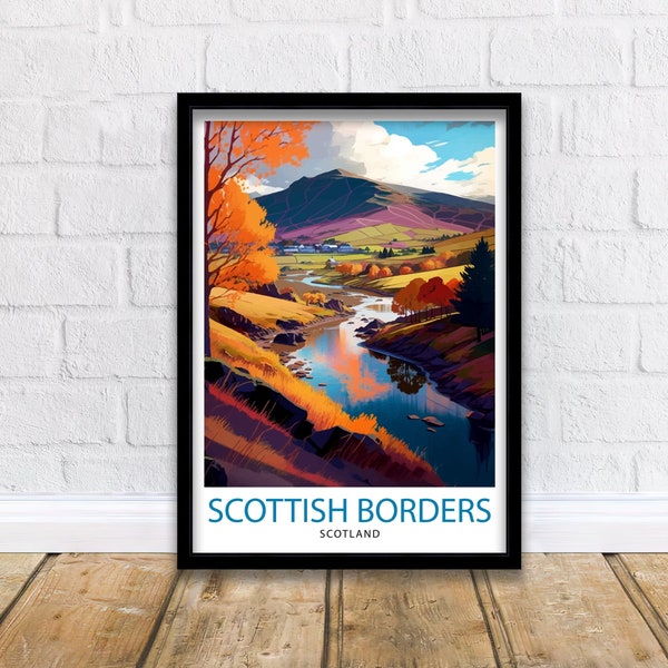 Scottish Borders Travel Print Scottish Borders Wall Decor Scottish Borders Poster Scotland Travel Prints Scottish Borders Art Print Scottish
