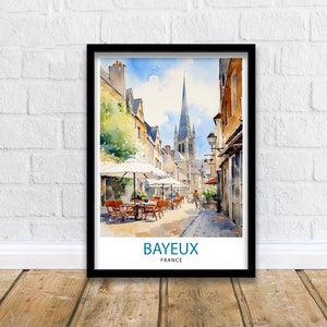 Bayeux France Travel Print  Bayeux Wall Decor Bayeux Poster France Travel Prints Bayeux Art Print Bayeux Illustration  Bayeux Wall Art