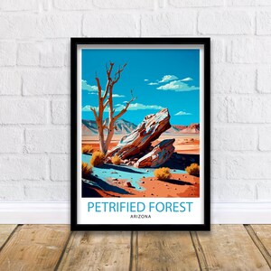 Versteinerter Wald Arizona Print | Arizona Wand Dekor Arizona Haus Dekor Arizona Illustration Reise Poster Geschenk für Arizona Haus