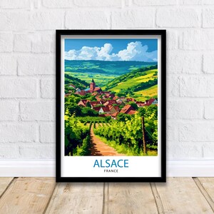 Alsace France Travel Print  Alsace Wall Art Alsace Home Decor Alsace Illustration Travel Poster Gift for Alsace France Home Decor