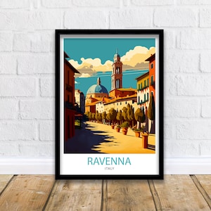Ravenna Italy Travel Print  Ravenna Wall Decor Ravenna Home Living Decor Italy Illustration Travel Poster Gift for Ravenna Italy Home Decor