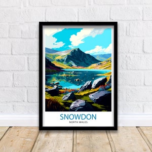 Snowdonia Travel Print  | Snowdonia Print | Travel Poster | Wales | Snowdonia Poster | Travel Print | Wales Print | Snowdon Print