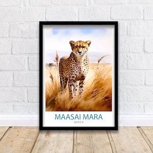Masai Mara Kenya Travel Print Wall Decor Wall Art Masai Mara Wall Hanging Home Décor Masai Mara Gift Art Lovers Kenya Art Lover Gift Print