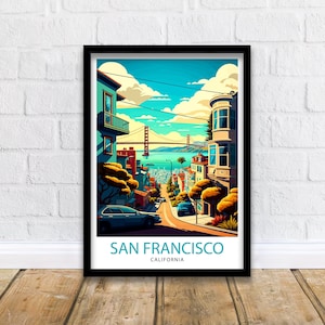 San Francisco Travel Print| San Francisco Wall Art San Francisco Home Decor San Francisco Illustration San Francisco Poster San Francisco