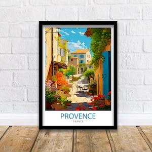 Provence France Travel Print  Provence Wall Decor Provence Home Living Decor Provence France Illustration Travel Poster Gift for Provence