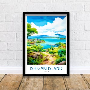 Ishigaki Island Japan Travel Print  Ishigaki Wall Decor Ishigaki Poster Japan Travel Prints Ishigaki Art Print Ishigaki Illustration