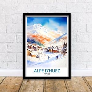 Alpe d&#39;Huez Print  Alpe d&#39;Huez Decor Alpe d&#39;Huez Poster Alpe d&#39;Huez Art Alpe d&#39;Huez Wall Art Gift for Skiing Fans Alpe d&#39;Huez Home Decor